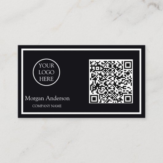 Berufliches QR-Code-Firmenlogo Visitenkarte (Vorderseite)