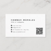 Berufliches QR-Code-Firmenlogo Visitenkarte (Rückseite)