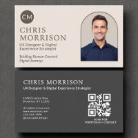 Berufliches QR-Code-Foto für neutrales Monogramm