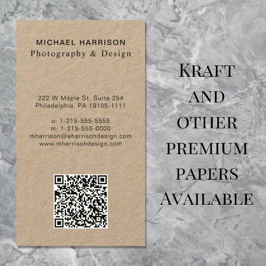 Berufliches QR-Code-Foto Visitenkarte