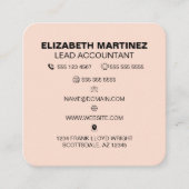 Berufliches QR-Code für Front- und Back-Business-L Quadratische Visitenkarte (Vorderseite)