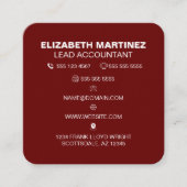 Berufliches QR-Code für Front- und Back-Business-L Quadratische Visitenkarte (Vorderseite)