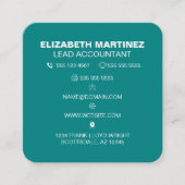 Berufliches QR-Code für Front- und Back-Business-L Quadratische Visitenkarte (Vorderseite)