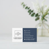 Berufliches QR-Code für Front- und Back-Business-L Visitenkarte (Stehend Vorderseite)