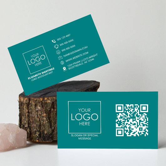 Berufliches QR-Code für Front- und Back-Business-L Visitenkarte