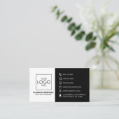 Berufliches QR-Code für Front- und Back-Business-L Visitenkarte (Stehend Vorderseite)