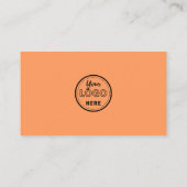 Berufliches Qr-Code-Logo Moderne, trendige Orange Visitenkarte (Rückseite)