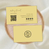 Berufliches Qr-Code-Logo Moderne Trendy Groovy Visitenkarte