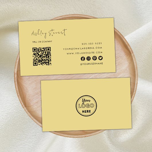 Berufliches Qr-Code-Logo Moderne Trendy Groovy Visitenkarte