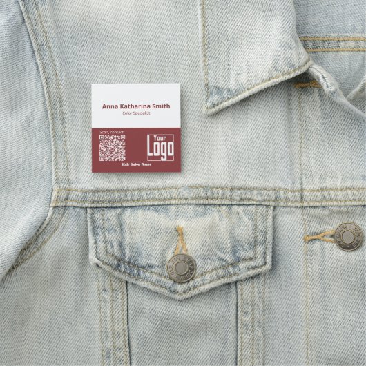 Berufliches QR-Code-Logo-Unternehmen Namensschild (Beispiel)