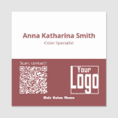 Berufliches QR-Code-Logo-Unternehmen Namensschild (Vorderseite)