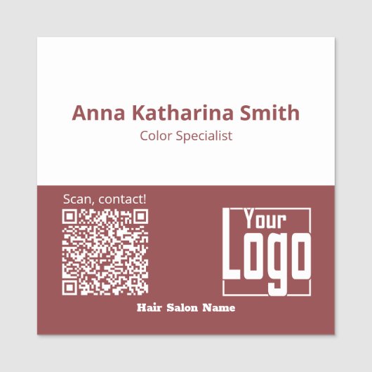 Berufliches QR-Code-Logo-Unternehmen Namensschild (Vorderseite)