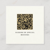 Berufliches QR-Code-Vorderseite und Rückseite Mono Quadratische Visitenkarte (Rückseite)