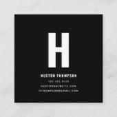 Berufliches QR-Code-Vorderseite und Rückseite Mono Quadratische Visitenkarte (Vorderseite)