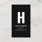 Berufliches QR-Code-Vorderseite und Rückseite Mono Visitenkarte (Vorderseite)