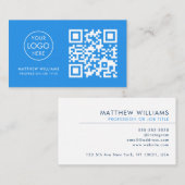Berufliches QR-Logo für Plumper Modern Visitenkarte (Vorne/Hinten)