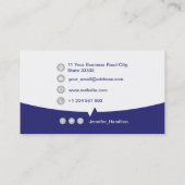 Berufliches QRCode-Foto Blau grau Visitenkarte (Rückseite)