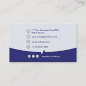 Berufliches QRCode-Foto Blau grau Visitenkarte (Rückseite)