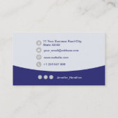 Berufliches QRCode-Foto Blau grau Visitenkarte (Rückseite)