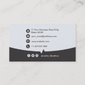 Berufliches QRCode-Foto grau Visitenkarte (Rückseite)