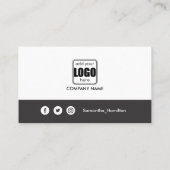 Berufliches QRCode-Foto grau Visitenkarte (Rückseite)