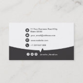 Berufliches QRCode-Foto grau Visitenkarte (Rückseite)