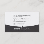 Berufliches QRCode Foto Gray Business Ca Visitenkarte (Rückseite)