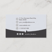 Berufliches QRCode Foto Gray Business Car Visitenkarte (Rückseite)