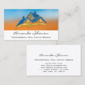 Berufliches Real Anwesen Agent Broker Zuhause-Logo Visitenkarte (Vorne/Hinten)