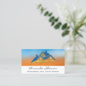 Berufliches Real Anwesen Agent Broker Zuhause-Logo Visitenkarte (Stehend Vorderseite)