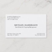 Berufliches Real Anwesen Agent Dunkle Grau Busines Visitenkarte (Rückseite)