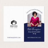 Berufliches Real Anwesen Agent Foto & Services Visitenkarten (Außenseite Aufgefaltet)