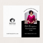 Berufliches Real Anwesen Agent Foto & Services Visitenkarten (Außenseite Aufgefaltet)