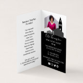 Berufliches Real Anwesen Agent Foto & Services Visitenkarten (Innenseite)