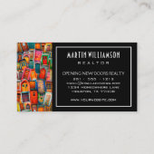 Berufliches Real Anwesen Moderne klassische Türen Visitenkarte (Vorderseite)