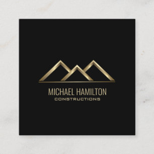 Berufliches, reales Anwesen-Konstruktionslogo Quadratische Visitenkarte