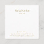 Berufliches, reales Anwesen-Konstruktionslogo Quadratische Visitenkarte (Rückseite)