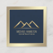 Berufliches, reales Anwesen-Konstruktionslogo Quadratische Visitenkarte (Vorderseite)