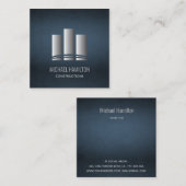 Berufliches, reales Anwesen-Konstruktionslogo Quadratische Visitenkarte (Vorne/Hinten)