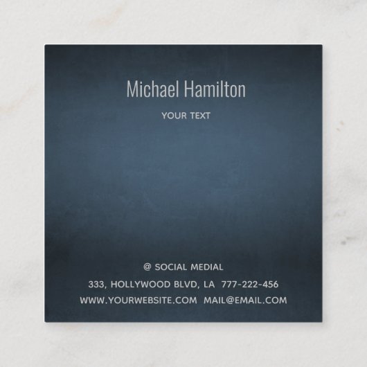 Berufliches, reales Anwesen-Konstruktionslogo Quadratische Visitenkarte (Rückseite)