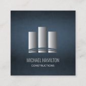 Berufliches, reales Anwesen-Konstruktionslogo Quadratische Visitenkarte (Vorderseite)