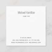 Berufliches, reales Anwesen-Konstruktionslogo Quadratische Visitenkarte (Rückseite)