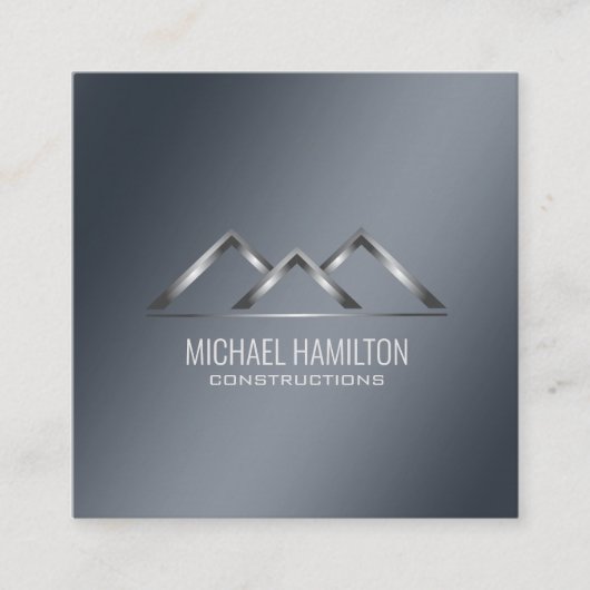 Berufliches, reales Anwesen-Konstruktionslogo Quadratische Visitenkarte (Vorderseite)