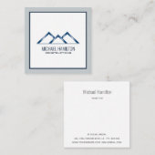 Berufliches, reales Anwesen-Konstruktionslogo Quadratische Visitenkarte (Vorne/Hinten)