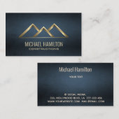 Berufliches, reales Anwesen-Konstruktionslogo Visitenkarte (Vorne/Hinten)