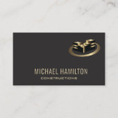 Berufliches, reales Anwesen-Konstruktionslogo Visitenkarte (Vorderseite)