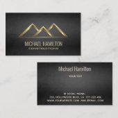 Berufliches, reales Anwesen-Konstruktionslogo Visitenkarte (Vorne/Hinten)