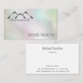 Berufliches, reales Anwesen-Konstruktionslogo Visitenkarte (Vorne/Hinten)