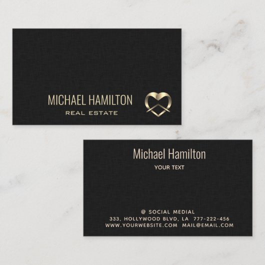 Berufliches reales Anwesen Visitenkarte (Vorne/Hinten)