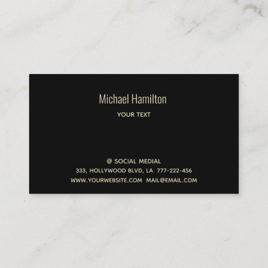 Berufliches, reales Anwesen Visitenkarte (Rückseite)